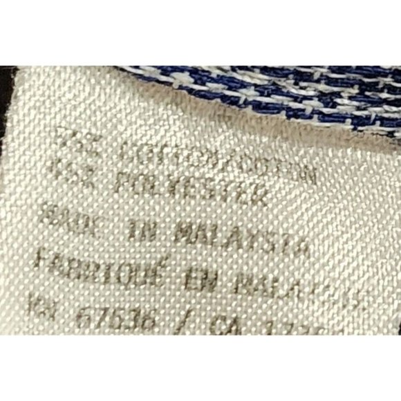 VTG Yves Saint Laurent Blue Woven Dress Shirt LS Button Down Size L 16.5 32-33 - Picture 4 of 10